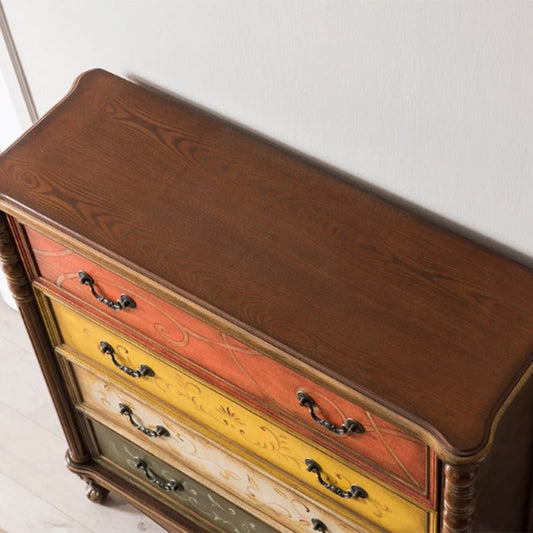 Industrial Chest with Drawers and Cabriole Legs in Distressed Wood Clearhalo 'Cabinets & Chests' 'cabinets_chests' 'furn' 'furn_cabinets_chests' 'Furniture' 'Living Room Furniture' 6906034