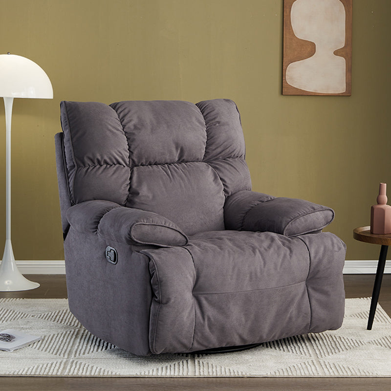 Traditional Fabric Reclining Chair Manual Rocking Recliner with Independent Foot Clearhalo 'Chairs & Seating' 'furn' 'furn_recliners' 'Furniture' 'Living Room Furniture' 'Recliners' 6906041