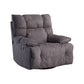 Traditional Fabric Reclining Chair Manual Rocking Recliner with Independent Foot Gray Swivel Rocker Clearhalo 'Chairs & Seating' 'furn' 'furn_recliners' 'Furniture' 'Living Room Furniture' 'Recliners' 6906042