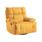 Traditional Fabric Reclining Chair Manual Rocking Recliner with Independent Foot Yellow Swivel Rocker Clearhalo 'Chairs & Seating' 'furn' 'furn_recliners' 'Furniture' 'Living Room Furniture' 'Recliners' 6906046