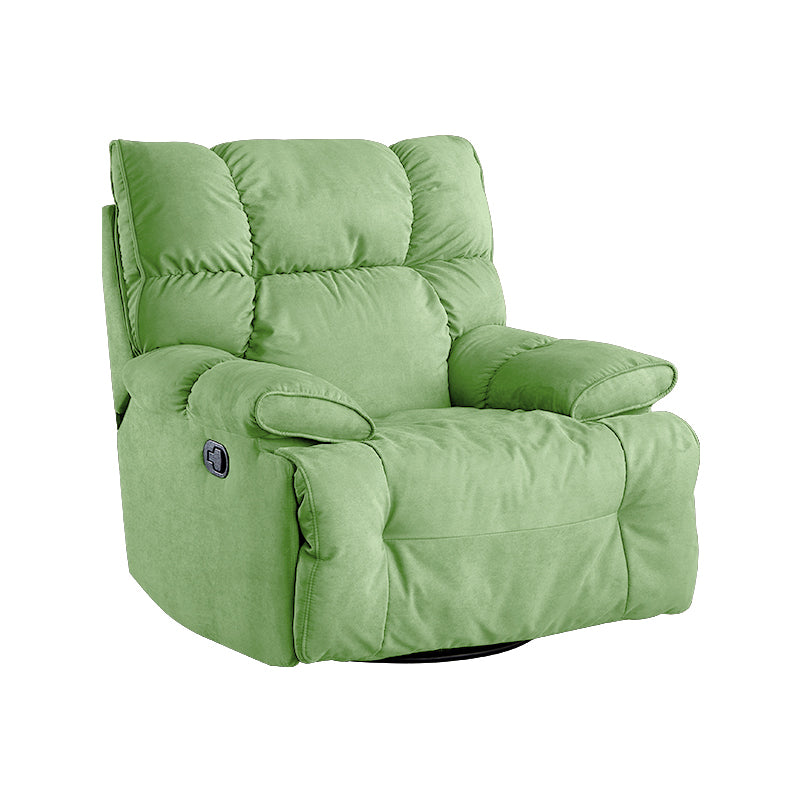 Traditional Fabric Reclining Chair Manual Rocking Recliner with Independent Foot Green Swivel Rocker Clearhalo 'Chairs & Seating' 'furn' 'furn_recliners' 'Furniture' 'Living Room Furniture' 'Recliners' 6906049