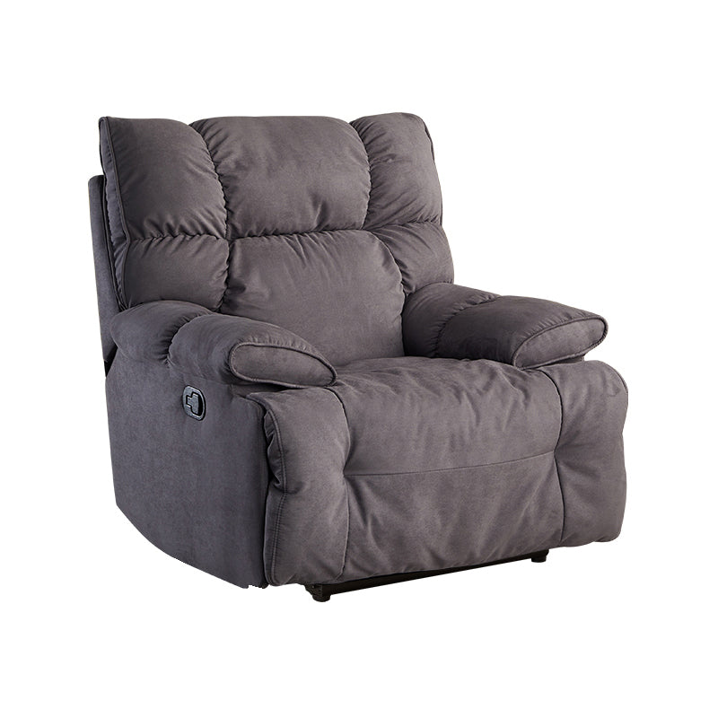 Traditional Fabric Reclining Chair Manual Rocking Recliner with Independent Foot Gray Standard (No Motion) Clearhalo 'Chairs & Seating' 'furn' 'furn_recliners' 'Furniture' 'Living Room Furniture' 'Recliners' 6906051