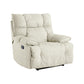 Traditional Fabric Reclining Chair Manual Rocking Recliner with Independent Foot White Standard (No Motion) Clearhalo 'Chairs & Seating' 'furn' 'furn_recliners' 'Furniture' 'Living Room Furniture' 'Recliners' 6906053