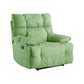 Traditional Fabric Reclining Chair Manual Rocking Recliner with Independent Foot Green Standard (No Motion) Clearhalo 'Chairs & Seating' 'furn' 'furn_recliners' 'Furniture' 'Living Room Furniture' 'Recliners' 6906059
