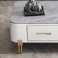 Slate Rectangular Coffee Table 4 Legs Single Coffee Table with 2 Drawers Clearhalo 'Coffee & Accent Tables' 'Coffee Tables' 'coffee_tables' 'furn' 'furn_coffee_tables' 'Furniture' 'Living Room Furniture' 6906070