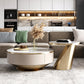Pedestal Coffee Table Set Slate Round Coffee Table for Living Room Clearhalo 'Coffee & Accent Tables' 'Coffee Tables' 'coffee_tables' 'furn' 'furn_coffee_tables' 'Furniture' 'Living Room Furniture' 6906079