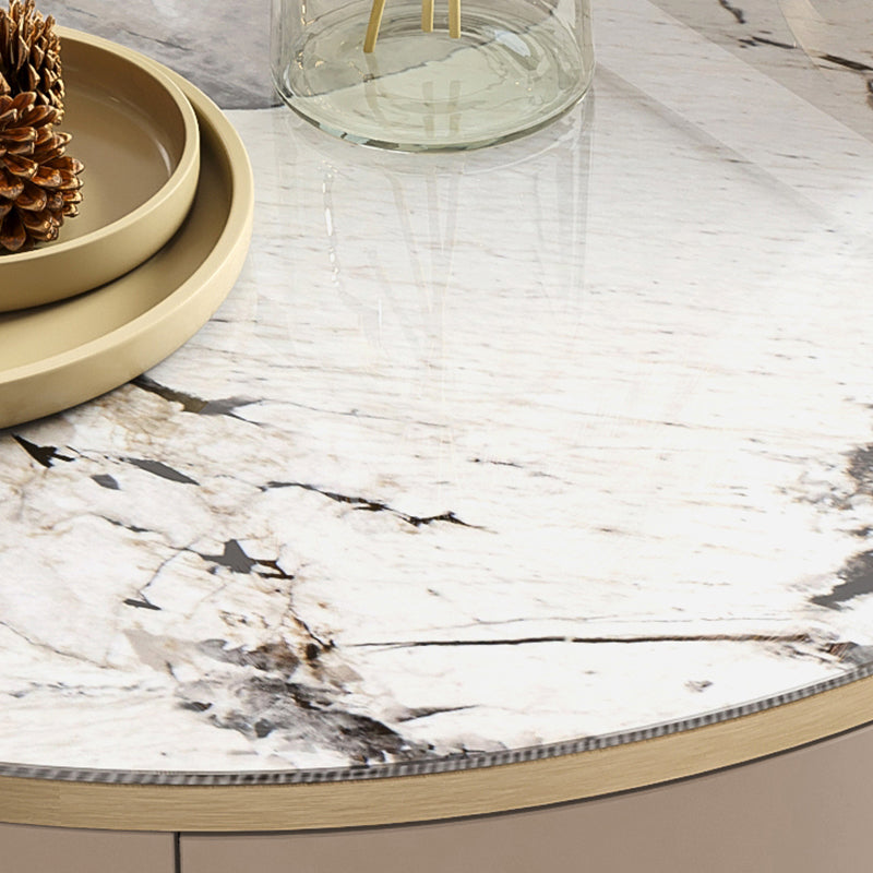Pedestal Coffee Table Set Slate Round Coffee Table for Living Room Clearhalo 'Coffee & Accent Tables' 'Coffee Tables' 'coffee_tables' 'furn' 'furn_coffee_tables' 'Furniture' 'Living Room Furniture' 6906085