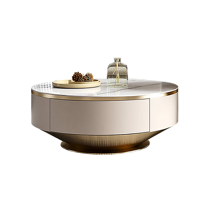 Pedestal Coffee Table Set Slate Round Coffee Table for Living Room Gold Clearhalo 'Coffee & Accent Tables' 'Coffee Tables' 'coffee_tables' 'furn' 'furn_coffee_tables' 'Furniture' 'Living Room Furniture' 6906090