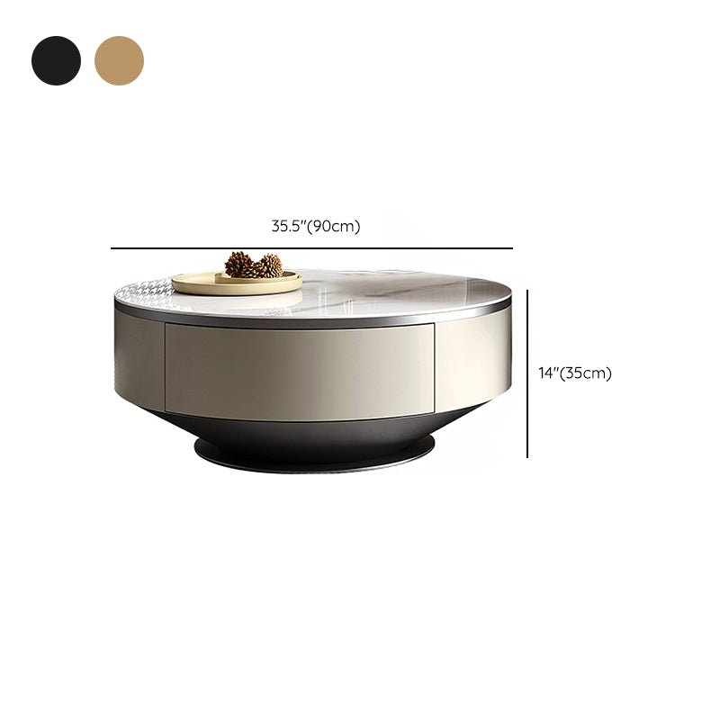 Pedestal Coffee Table Set Slate Round Coffee Table for Living Room Clearhalo 'Coffee & Accent Tables' 'Coffee Tables' 'coffee_tables' 'furn' 'furn_coffee_tables' 'Furniture' 'Living Room Furniture' 6906098