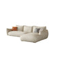 Modern Fabric Sectional with Bolster Pillows 31.5" Tall White L-shape Sectional 109"L x 63"W x 31"H Flannel Right Clearhalo 'furn' 'furn_sectionals' 'Furniture' 'Living Room Furniture' 'Sectionals' 6906112