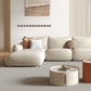 Modern Fabric Sectional with Bolster Pillows 31.5" Tall White L-shape Sectional Clearhalo 'furn' 'furn_sectionals' 'Furniture' 'Living Room Furniture' 'Sectionals' 6906113