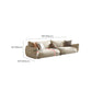 Modern Fabric Sectional with Bolster Pillows 31.5" Tall White L-shape Sectional Clearhalo 'furn' 'furn_sectionals' 'Furniture' 'Living Room Furniture' 'Sectionals' 6906122