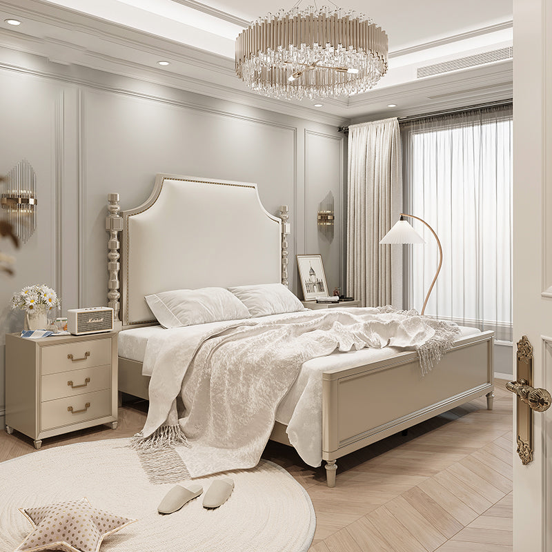 Frans land vast hout standaard bed hoofdeinde bedframe met benen