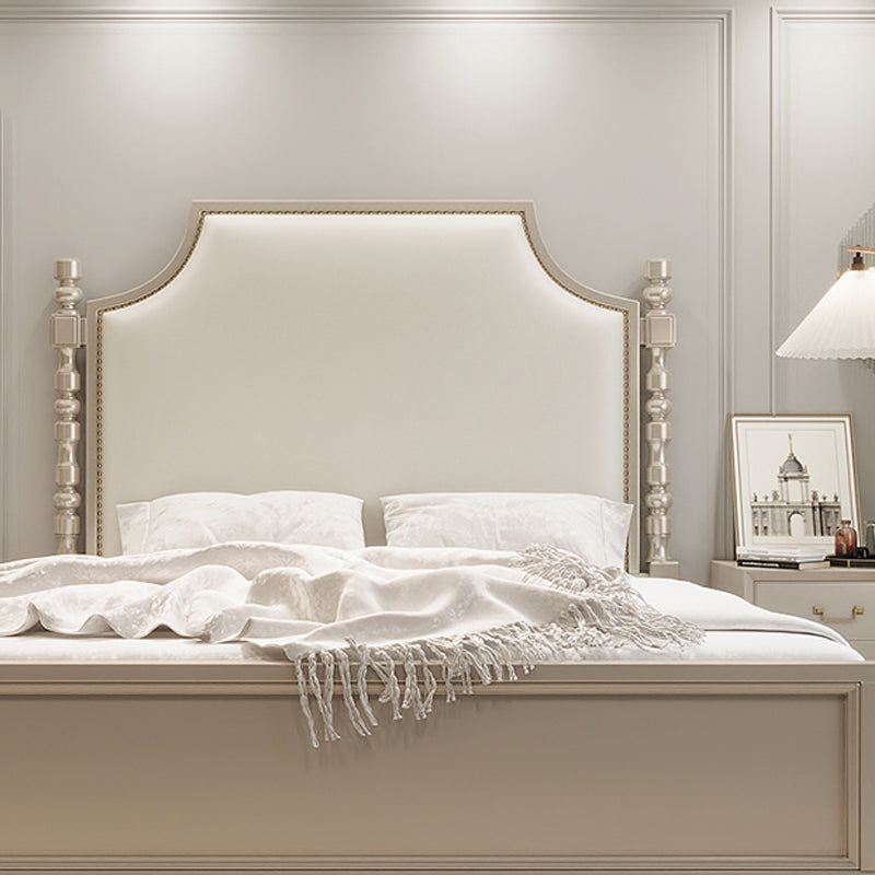 Frans land vast hout standaard bed hoofdeinde bedframe met benen