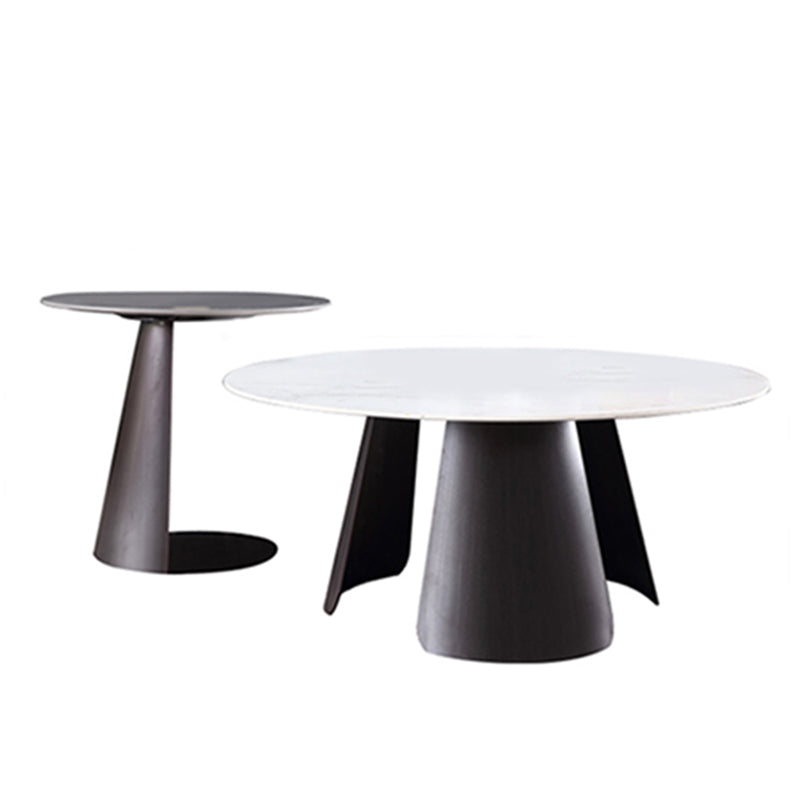 Table basse ronde en ardoise sans ensemble de tables basses gigognes modernes et pénibles
