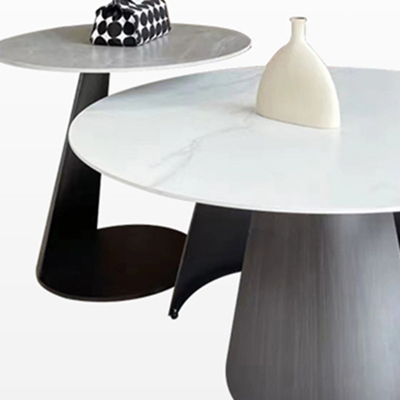 Table basse ronde en ardoise sans ensemble de tables basses gigognes modernes et pénibles