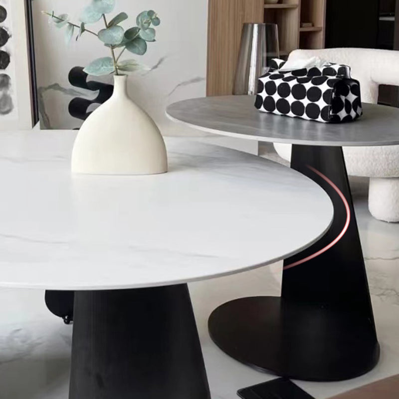 Table basse ronde en ardoise sans ensemble de tables basses gigognes modernes et pénibles