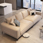 Contemporary Genuine Leather Pillows Square Arm Living Room Seating