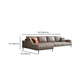 Contemporary Genuine Leather Pillows Square Arm Living Room Seating