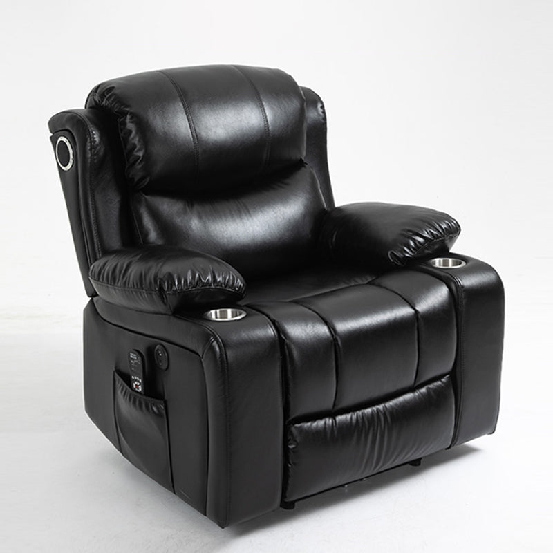 Recliner standard di reclinabile in pelle tradizionale con massaggio e conservazione