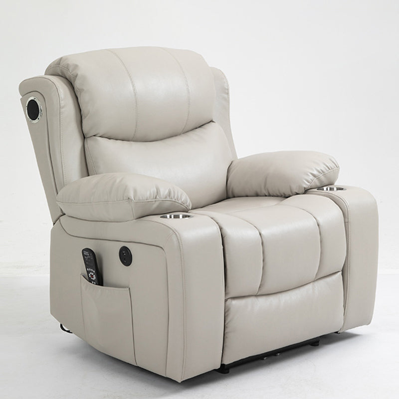 Recliner standard di reclinabile in pelle tradizionale con massaggio e conservazione