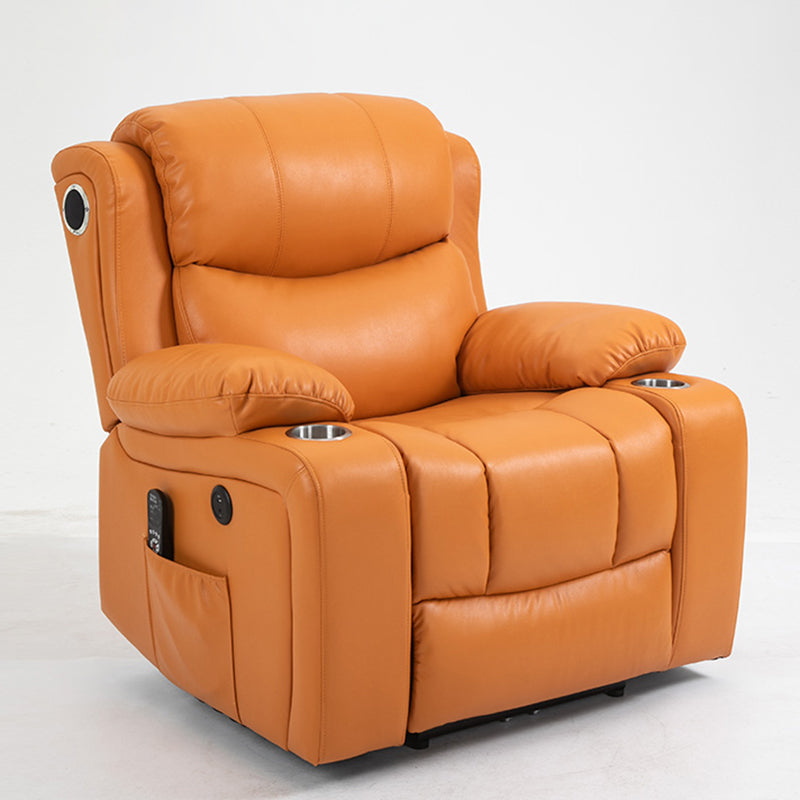 Recliner standard di reclinabile in pelle tradizionale con massaggio e conservazione
