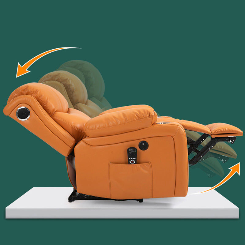 Recliner standard di reclinabile in pelle tradizionale con massaggio e conservazione