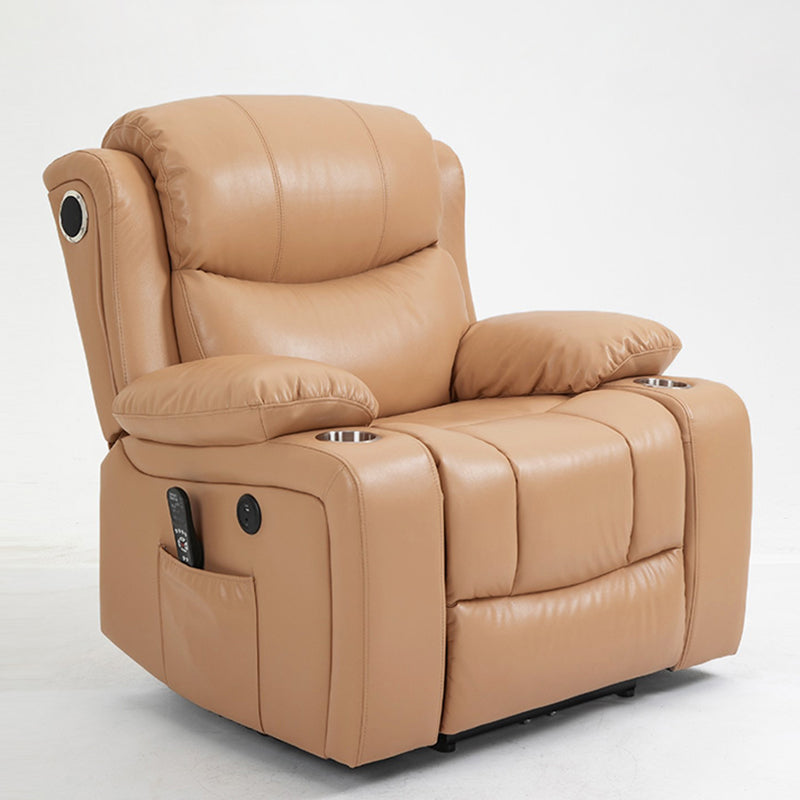 Recliner standard di reclinabile in pelle tradizionale con massaggio e conservazione