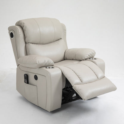 Recliner standard di reclinabile in pelle tradizionale con massaggio e conservazione