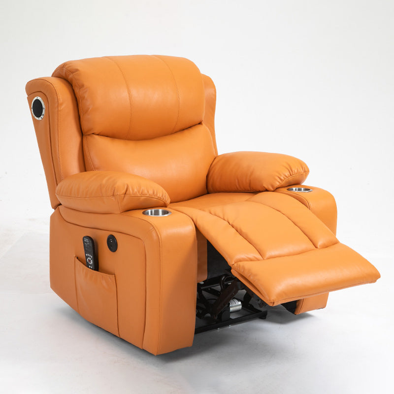 Recliner standard di reclinabile in pelle tradizionale con massaggio e conservazione
