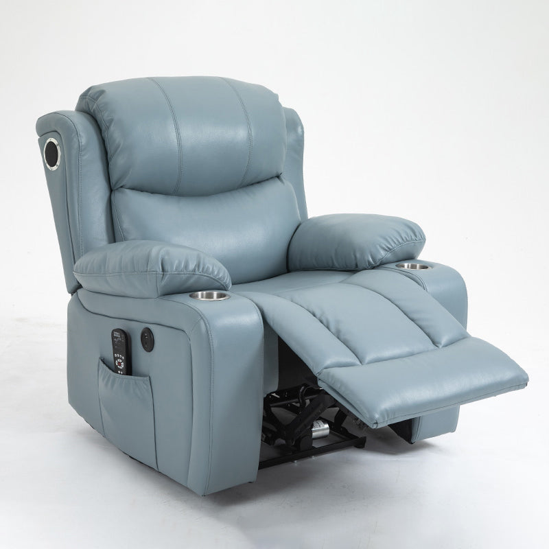 Recliner standard di reclinabile in pelle tradizionale con massaggio e conservazione