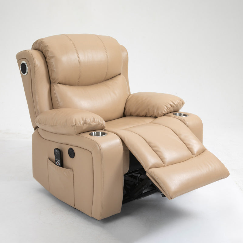 Recliner standard di reclinabile in pelle tradizionale con massaggio e conservazione