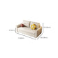 White Futon Sleeper Sofa Bed with Magazine Storage Convertible Sofas