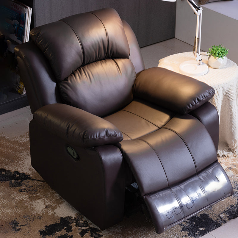 Sedia da tappezzeria contemporanea reclinabile standard in leatine con piede indipendente