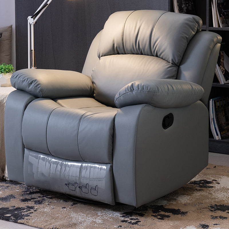 Sedia da tappezzeria contemporanea reclinabile standard in leatine con piede indipendente