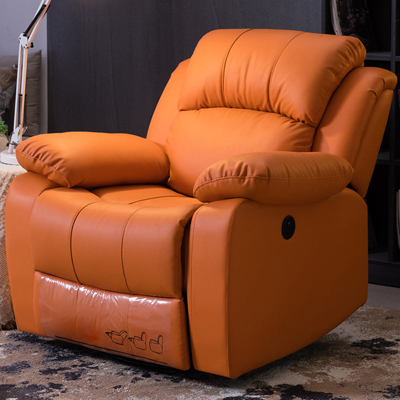 Sedia da tappezzeria contemporanea reclinabile standard in leatine con piede indipendente