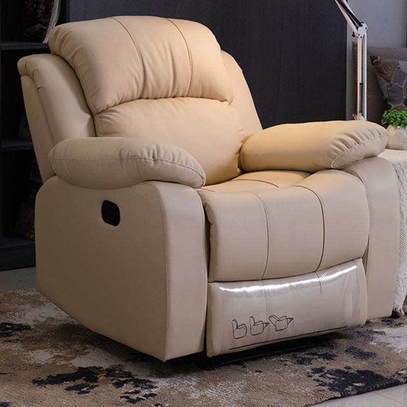 Sedia da tappezzeria contemporanea reclinabile standard in leatine con piede indipendente