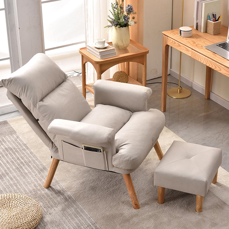 Scandinavian Upholstery Chair Faux Leather Standard Recliner with Footrest Clearhalo 'Chairs & Seating' 'furn' 'furn_recliners' 'Furniture' 'Living Room Furniture' 'Recliners' 6906312