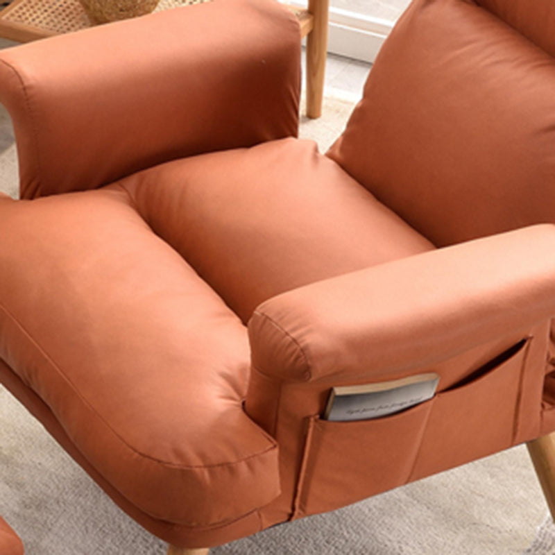 Scandinavian Upholstery Chair Faux Leather Standard Recliner with Footrest Clearhalo 'Chairs & Seating' 'furn' 'furn_recliners' 'Furniture' 'Living Room Furniture' 'Recliners' 6906318