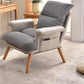Scandinavian Upholstery Chair Faux Leather Standard Recliner with Footrest Deck Chair Gray Houndstooth Clearhalo 'Chairs & Seating' 'furn' 'furn_recliners' 'Furniture' 'Living Room Furniture' 'Recliners' 6906319