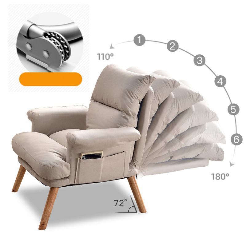 Scandinavian Upholstery Chair Faux Leather Standard Recliner with Footrest Clearhalo 'Chairs & Seating' 'furn' 'furn_recliners' 'Furniture' 'Living Room Furniture' 'Recliners' 6906328