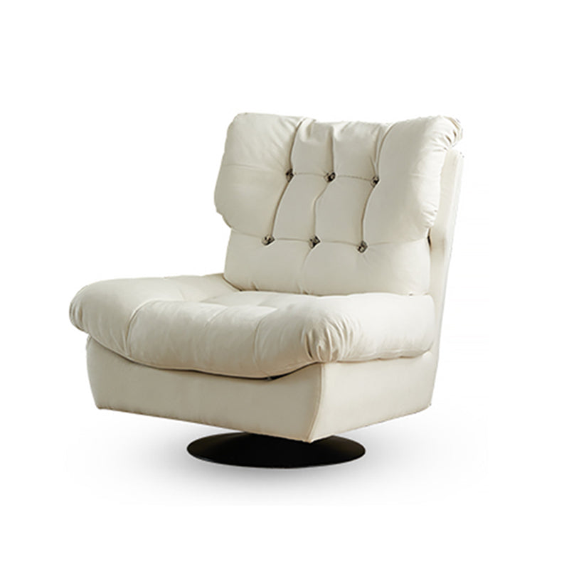 Faux Leather Recliner Solid Color Standard Recliner Chair with Tufted Back Clearhalo 'Chairs & Seating' 'furn' 'furn_recliners' 'Furniture' 'Living Room Furniture' 'Recliners' 6906344