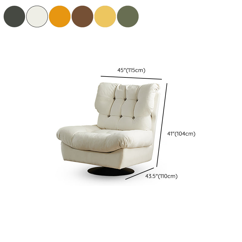 Faux Leather Recliner Solid Color Standard Recliner Chair with Tufted Back Clearhalo 'Chairs & Seating' 'furn' 'furn_recliners' 'Furniture' 'Living Room Furniture' 'Recliners' 6906357