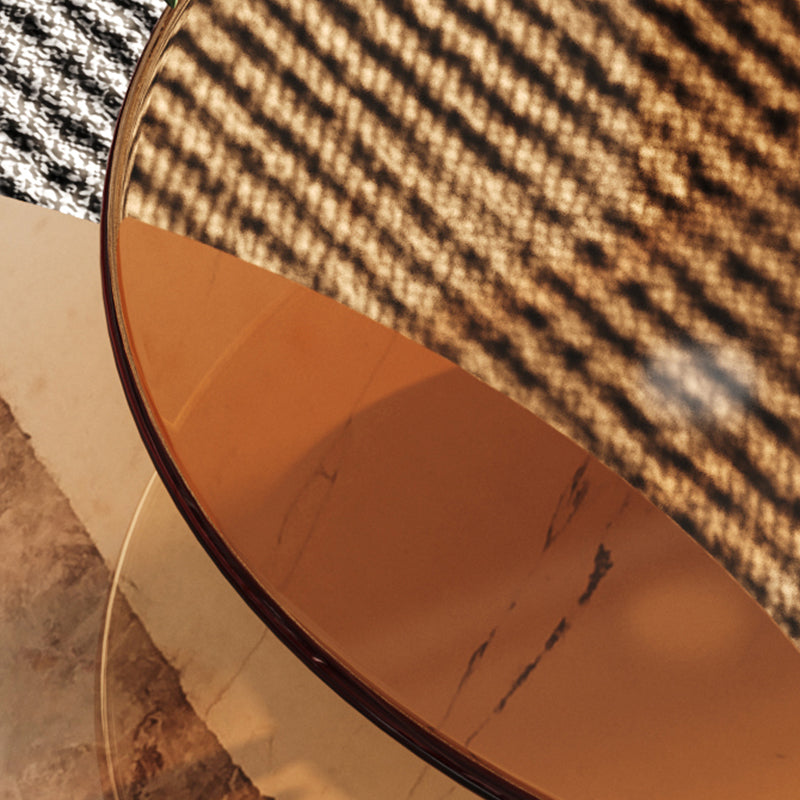 Nesting Coffee Table Set Modern Round Coffee Table for Living Room Clearhalo 'Coffee & Accent Tables' 'Coffee Tables' 'coffee_tables' 'furn' 'furn_coffee_tables' 'Furniture' 'Living Room Furniture' 6906381