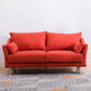 Modern Sofa with 2 Pillows Living Room Charles Of London Seating Orange Red Clearhalo 'furn' 'furn_sofas' 'Furniture' 'Living Room Furniture' 'Sofa' 'sofas' 6906448