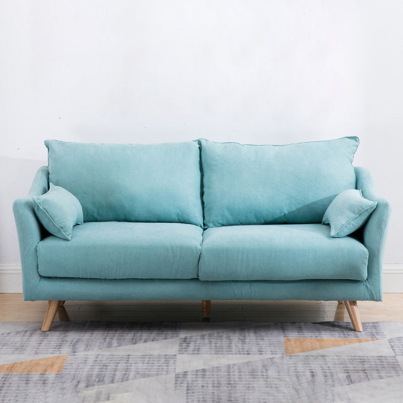 Modern Sofa with 2 Pillows Living Room Charles Of London Seating Mint Green Clearhalo 'furn' 'furn_sofas' 'Furniture' 'Living Room Furniture' 'Sofa' 'sofas' 6906454