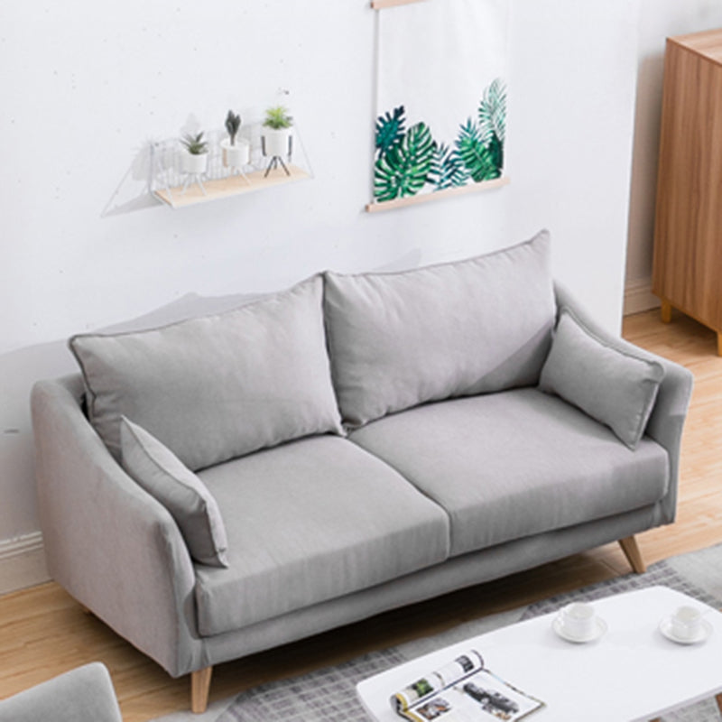 Modern Sofa with 2 Pillows Living Room Charles Of London Seating Clearhalo 'furn' 'furn_sofas' 'Furniture' 'Living Room Furniture' 'Sofa' 'sofas' 6906458