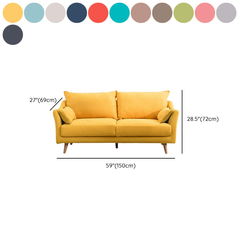 Modern Sofa with 2 Pillows Living Room Charles Of London Seating Clearhalo 'furn' 'furn_sofas' 'Furniture' 'Living Room Furniture' 'Sofa' 'sofas' 6906459