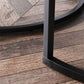 Table basse contemporaine Table de cocktail ronde en bois massif
