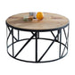 Table basse contemporaine Table de cocktail ronde en bois massif